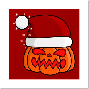 Pumpkin's Christmas Hat Posters and Art